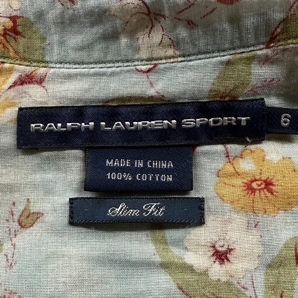 Ralph Lauren Sport Floral Cotton Western Shirt - Picture 4 of 6